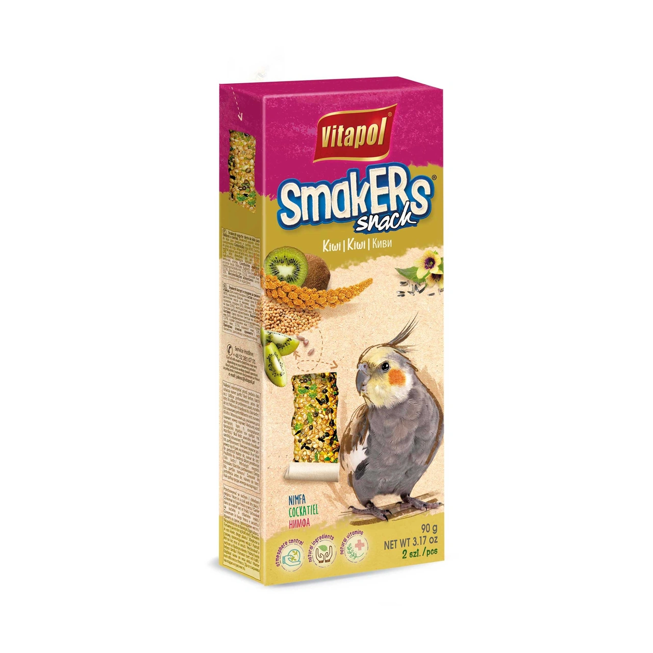 Vitapol Smakers Parakit Kiwi snackstang 90 g